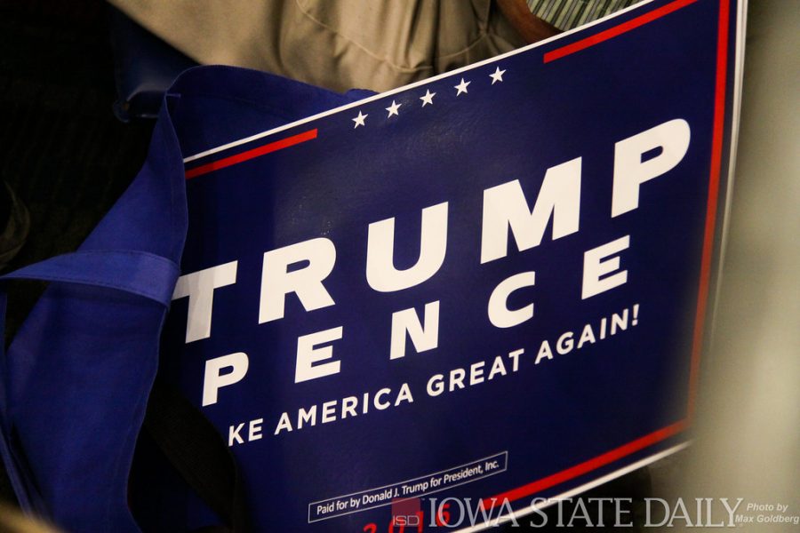 Sign used to promote the 2016 Trump and Pence election campaign. They worked together then, but will it still be that way come 2020? Photo courtesy of Creative Commons.   