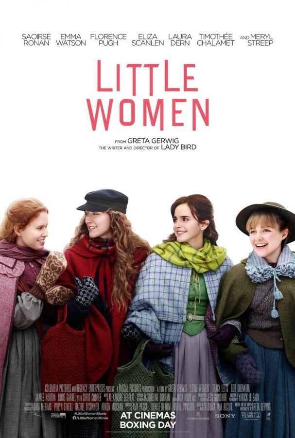 The movie poster for Little Women, a dazzling new film based on the book by Louisa May Alcott.