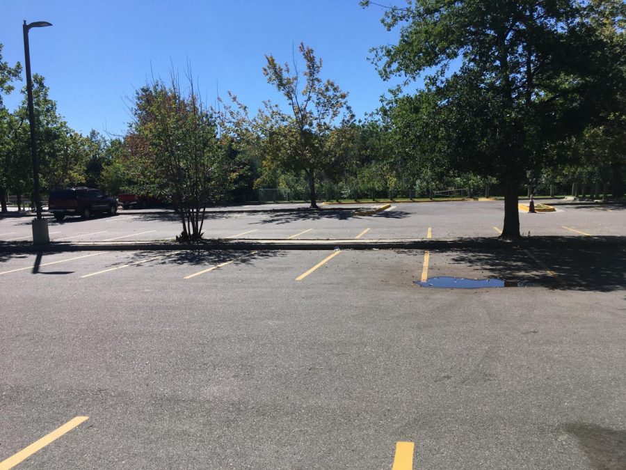 The BHS Senior Lot, or the “slot”, has been empty of students’ cars since school started on August 26th. 