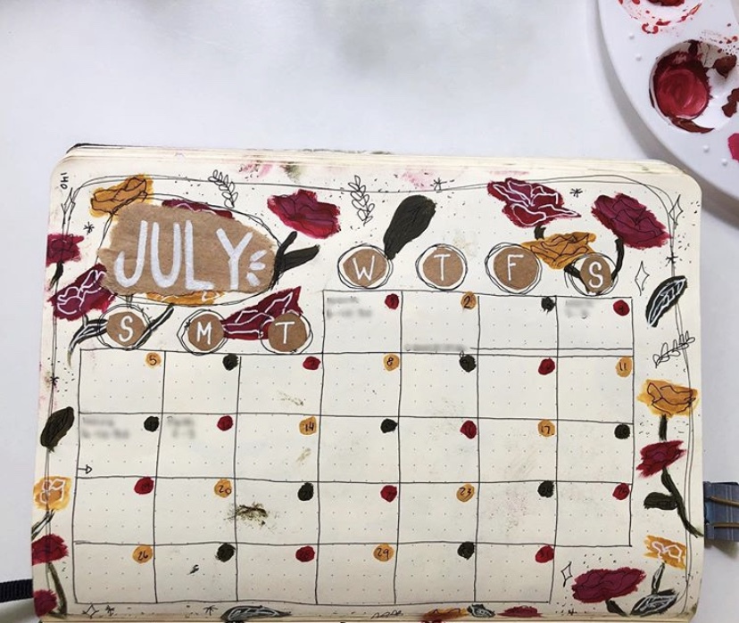 A combination of creativity and productivity. Anna Blanchard showcases her July calendar!