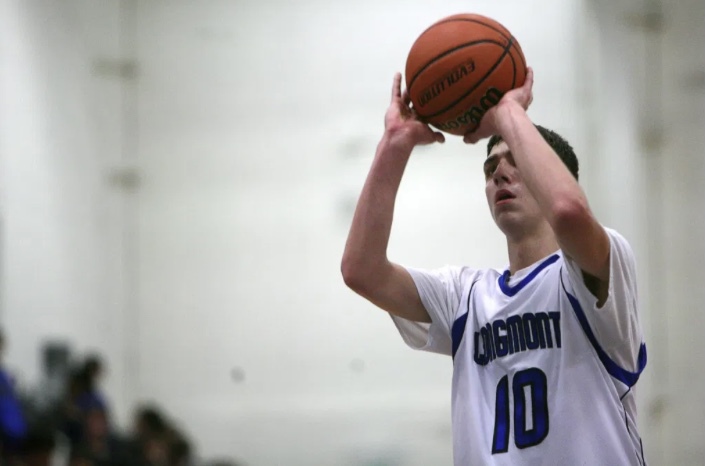 Justinian Jessup rises up for a jump shot as a high schooler at Longmont High. 