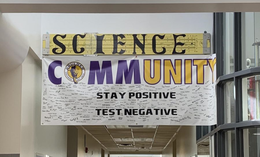 “Stay Positive, Test Negative” is the new motto broadcasted throughout the halls of Boulder High, encouraging students to stay safe and not lose hope in these very strange times.