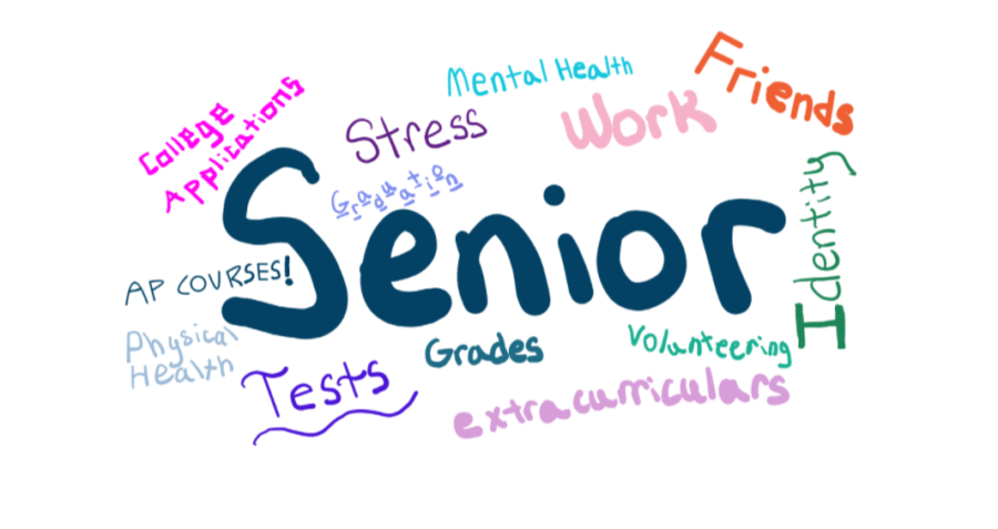 Some of the stress factors high school seniors feel like they need on a college resume to impress the institution.
