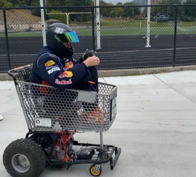 Captain Ryan Barnes helps cart the robotics team to victory.