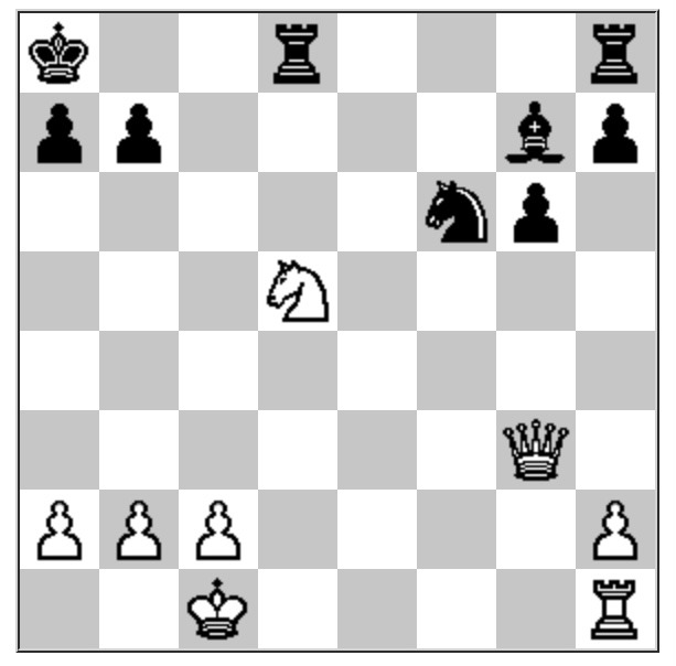 White+to+move.+Mate+in+4.%0ASolution%3A%0A1.+Nc7%2B+Kb8+2.+Na6%2B+Ka8+%282...+Kc8+3.+Qc7%23%29+3.+Qb8%2B+Rxb8+4.+Nc7%23+1-0%0A