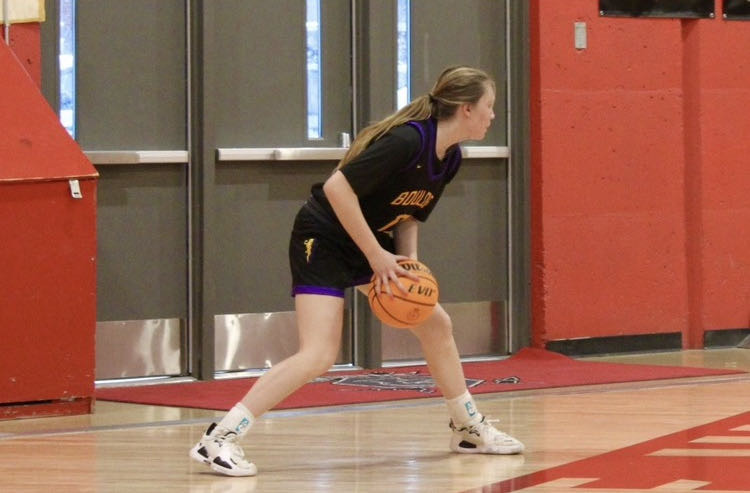 Meagan Mathews, current junior, has been playing varsity Basketball for all three years she's been at Boulder High School. This year she plans to stay on the grind and work on improving her skills.