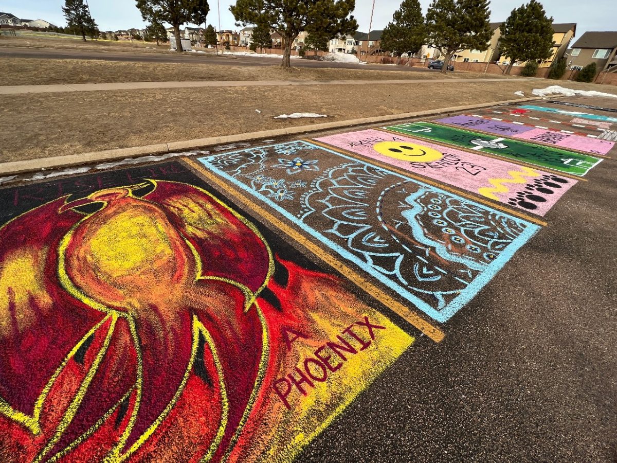 Painted senior lot spaces at Pine Creek High School represent the individuality and artistic ability of each Class of '23 graduated senior.
