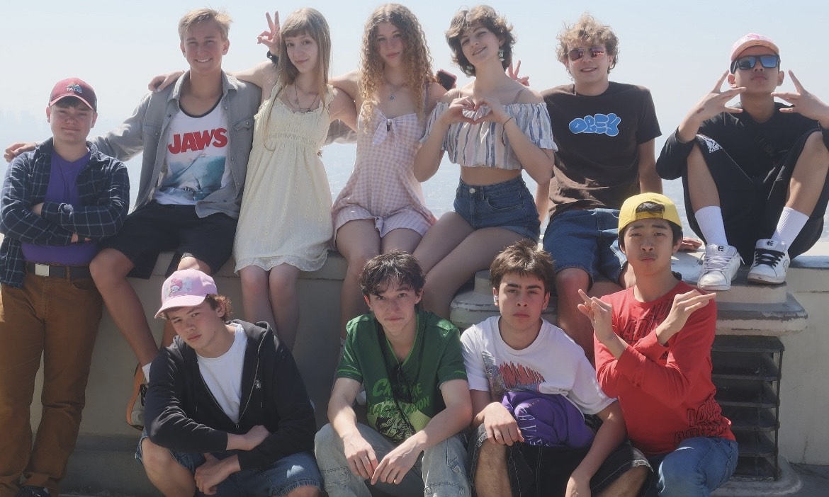 The travels of our school's musicians incorporates time to explore the sights of the area. Here is a group of band students on their most recent trip to Los Angeles, having fun in the sun at the Griffith Observatory!