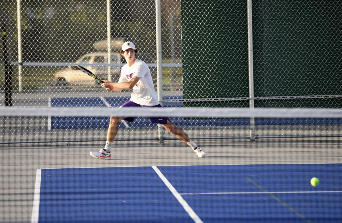 Harvey hopes to finish his tennis career off strong with a win against Fairview and a berth to the state tournament, along with having a fun
season with his friends
