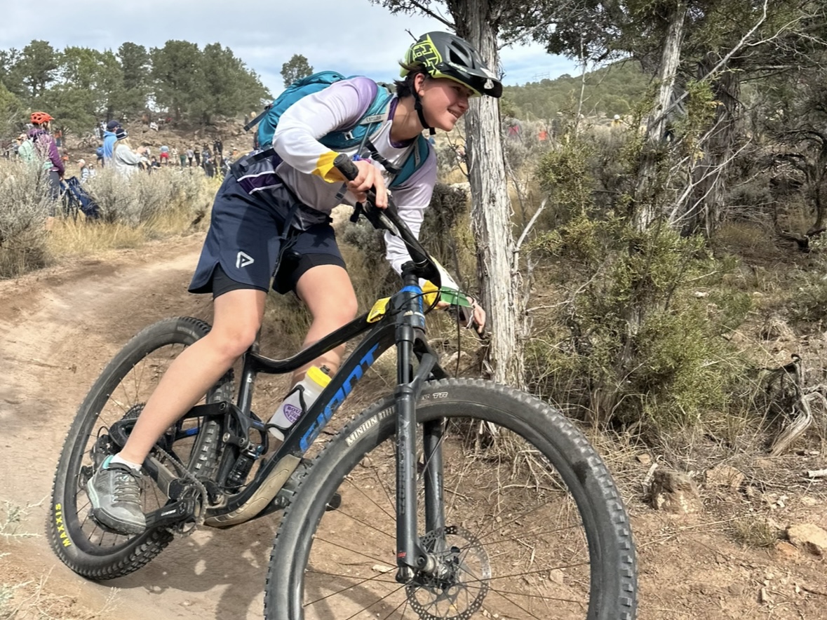 Boulder offers over 200 miles of trails for mountain bikers such as Jacqueline Shires, '26, to race, train, and have fun on!
