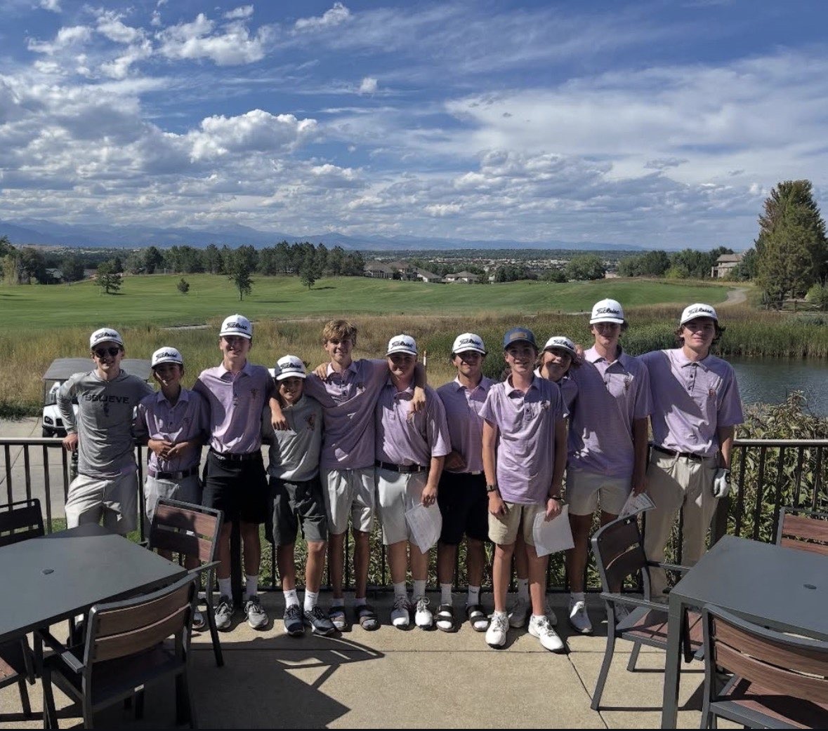 Anton Taranda ‘26 and Pierce Johnson ‘28 stepped up as leaders for the
golf team this season, helping the team to a second place finish in the Rocky
Mountain League and each earning a berth in the state tournament.