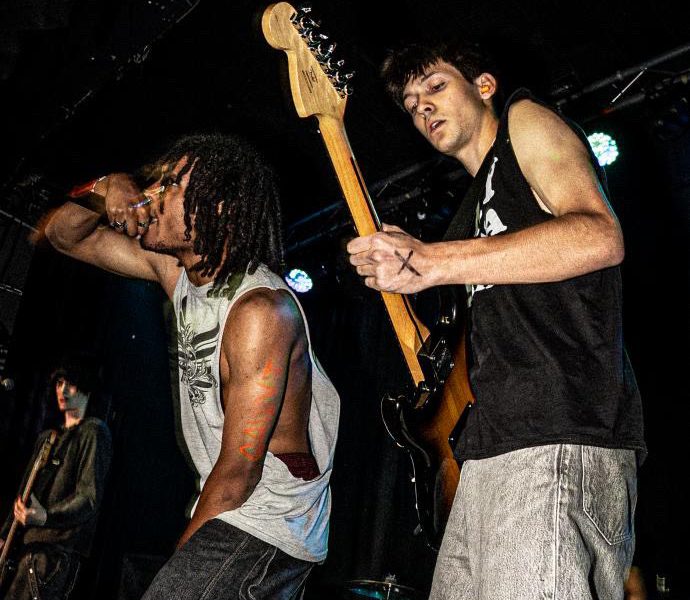 A glimpse into the onstage intensity of one of Gaunt’s shows at the Roxy
Theater in Denver.