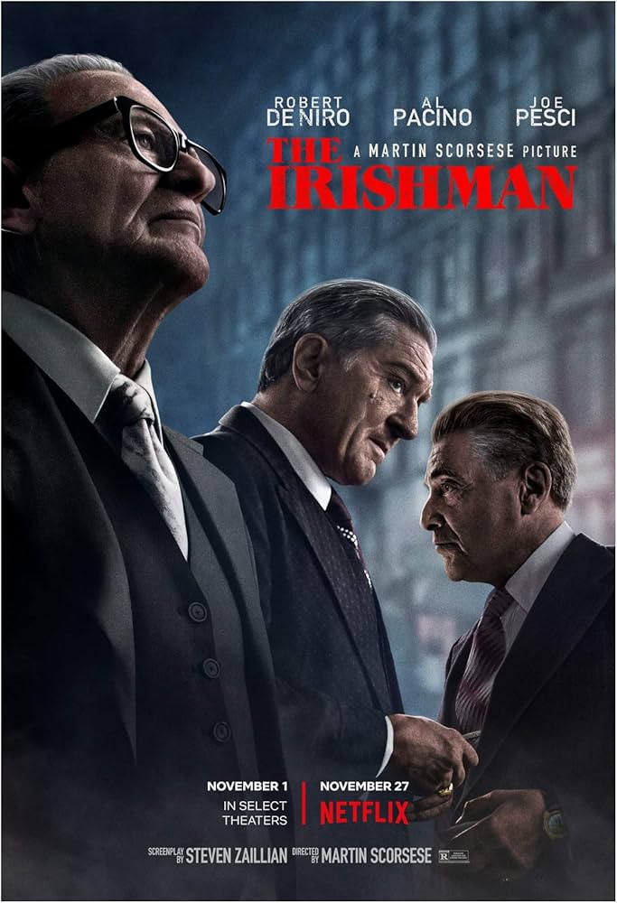 "The end of an era. Indulge in Martin Scorsese's final mob film with familiar faces and settings."