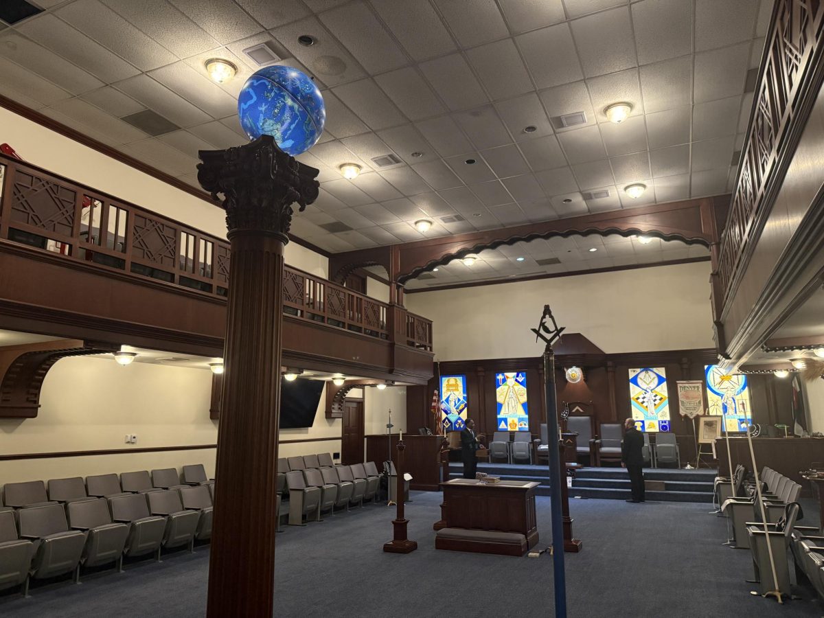 Inside the main hall of the Freemasons' lodge, there is a copy of the Holy Bible. While not a religious organization, Freemasonry includes the study of religious texts and scriptures of many.