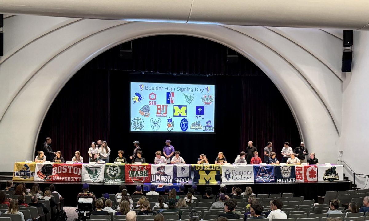 At National Signing Day, athletes officially signed their letters of intent, a proud moment for them and the school.